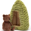 Jellycat knuffels Jellycat Forrest Fauna Bear With Tree House* Woodland Soft Toys