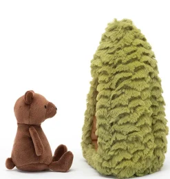Jellycat knuffels Jellycat Forrest Fauna Bear With Tree House* Woodland Soft Toys