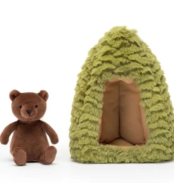 Jellycat knuffels Jellycat Forrest Fauna Bear With Tree House* Woodland Soft Toys