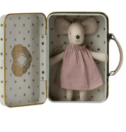 Maileg Angel Mouse In Suitcase* Doll House & Mouse House