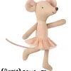 Maileg Ballerina Mouse Little Sister 10 Cm* Doll House & Mouse House