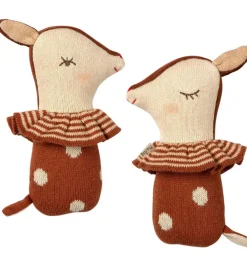 Maileg Bambi Rattle Sleepy Wakey Rusty* Fawn & Deer Soft Toys
