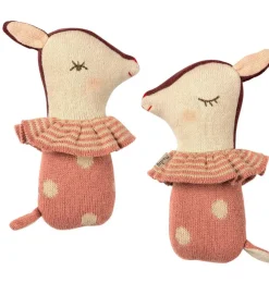 Maileg Bambi Rattle Sleepy Wakey Rose* Fawn & Deer Soft Toys
