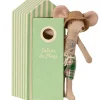 Maileg Beach Mouse Dad In Cabin De Plage* Doll House & Mouse House