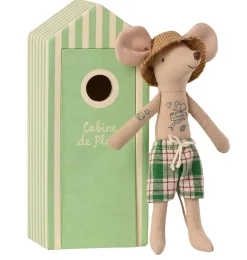 Maileg Beach Mouse Dad In Cabin De Plage* Doll House & Mouse House
