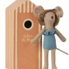 Maileg Beach Mouse Mother In Cabin De Plage* Doll House & Mouse House