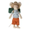 Maileg Big Brother Hiker Mouse With Sleeping Bag* Doll House & Mouse House