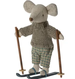 Maileg Big Brother Mouse With Ski Set* Doll House & Mouse House