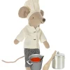 Maileg Big Brother Mouse Chef With Soup Pot And Spoon* Doll House & Mouse House