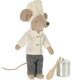 Maileg Big Brother Mouse Chef With Soup Pot And Spoon* Doll House & Mouse House