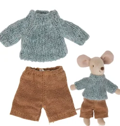 Maileg Clothing Set Big Brother Mouse / Knitted Sweater With Pants* Doll House & Mouse House