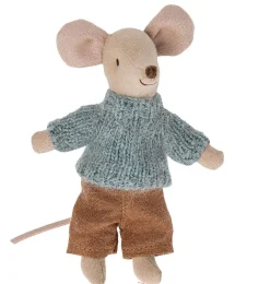 Maileg Clothing Set Big Brother Mouse / Knitted Sweater With Pants* Doll House & Mouse House