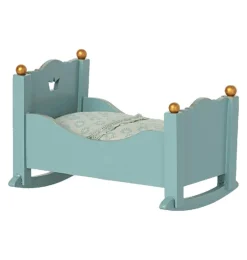 Maileg Craddle For The Baby Mice Blue* Doll Furniture And Accessories