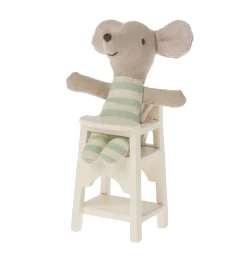 Maileg High Chair / Mice / Off-White* Doll Furniture And Accessories