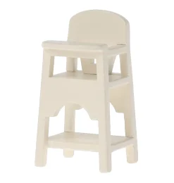 Maileg High Chair / Mice / Off-White* Doll Furniture And Accessories