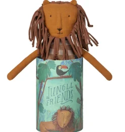 Maileg Jungle Friends Lion With Pajamas And Knitted Hat* Other Stuffed Animals