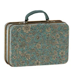 Maileg Metal Suitcase Blossom Blue* Doll Furniture And Accessories