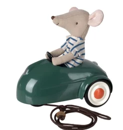 Maileg Mouse Car Dark Green* Doll Furniture And Accessories