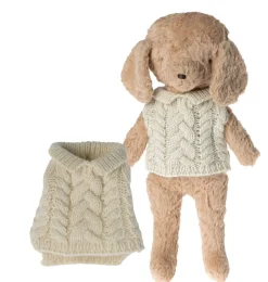 Maileg Puppy Supply Sweater / Off White* Cats And Dogs Cuddly Toys