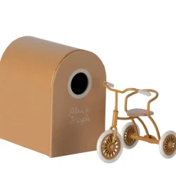 Maileg Tricycle Bike With Shelter For The Mice / Color Ocher Yellow* Doll Furniture And Accessories