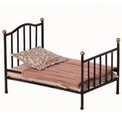 Maileg Vintage Bed Mouse Anthracite* Doll Furniture And Accessories