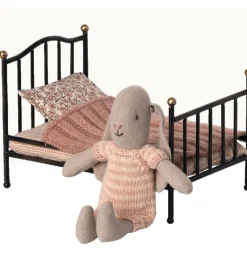 Maileg Vintage Bed Mouse Anthracite* Doll Furniture And Accessories