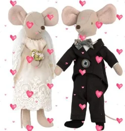 Maileg Wedding Couple In Box* Doll House & Mouse House