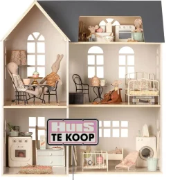 Maileg Wooden Dollhouse 80X40X72 Cm (Hxdxw)* Doll House & Mouse House