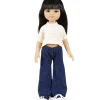 Minikane Amigas – Ensemble Trousers Jean Et Top Faustine And Double Gaze Ecru* Doll Clothes