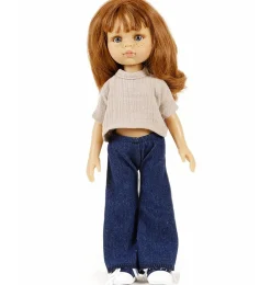 Minikane Amigas – Ensemble Trousers Jean Et Top Faustine And Double Gaze Galet* Doll Clothes