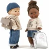 Minikane Backpack For Gordi Dolls Imitation Leather Silver* Doll Clothes