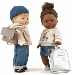 Minikane Backpack For Gordi Dolls Imitation Leather Silver* Doll Clothes