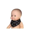 Minikane Bandana / Doll Scarf India Noir And Lurex Silver For Gordi Dolls* Doll Clothes