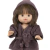 Minikane Bathrobe For Gordi Dolls / Color: Raisin* Doll Clothes