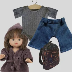 Minikane Bathrobe For Gordi Dolls / Color: Raisin* Doll Clothes