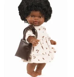 Minikane Brown Leatherette Tote Bag For Gordi Dolls* Doll Furniture And Accessories
