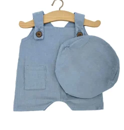 Minikane Clothing Set: Ensemble Salopette Antonin And Milleraie Bleu Artic Et Sa Casquette Tico* Doll Clothes