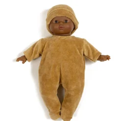 Minikane Collection Babies / Soft Velvet Onesie With Hat Ocher Yellow* Minikane Collection Babies 28 Cm