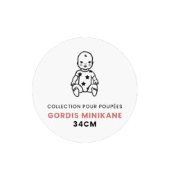 Minikane Combinaison Linda And Maille Nid D'Abeille Lin Et Sa Broderie Orange For Gordi Dolls* Doll Clothes