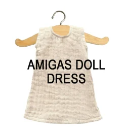 Minikane Dress For Amigas Dolls / Ecru* Doll Clothes