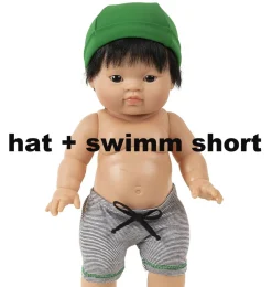 Minikane Hat With Swimming Trunks For Gordi Dolls From Paola Reina And* Doll Clothes