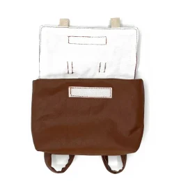 Minikane School Bag For The Gordi Dolls / Brown Artificial Leather* Doll Furniture And Accessories