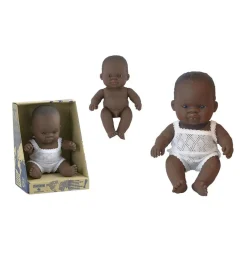 Miniland poppen Miniland Baby Doll African Boy 21 Cm* Miniland Dolls