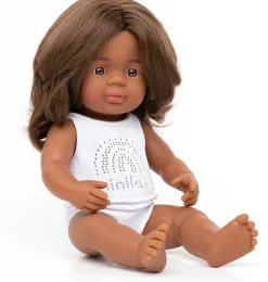 Miniland poppen Miniland Doll Girl Aboriginal 38 Cm* Miniland Dolls