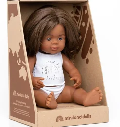 Miniland poppen Miniland Doll Girl Aboriginal 38 Cm* Miniland Dolls