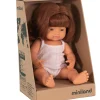 Miniland poppen Miniland Doll Girl With Gingerd Hair 38 Cm* Miniland Dolls