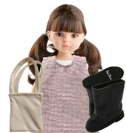Paola Reina poppen Paola Reina Amigas Doll Carol With Ponytails In Her Hair* Amigas Dolls From Minikane & Paola Reina