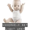 Paola Reina poppen Paola Reina Baby Gordi Underwear Set Light Gray* Paola Reina Gordi Baby Dolls