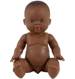 Paola Reina poppen Paola Reina Doll Brown Boy Blue Eyes 34 Cm* Minikane Dolls, Furniture And Accessories