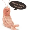 Jellycat knuffels Sheldon Shrimp Jellycat 22 Cm* Other Stuffed Animals